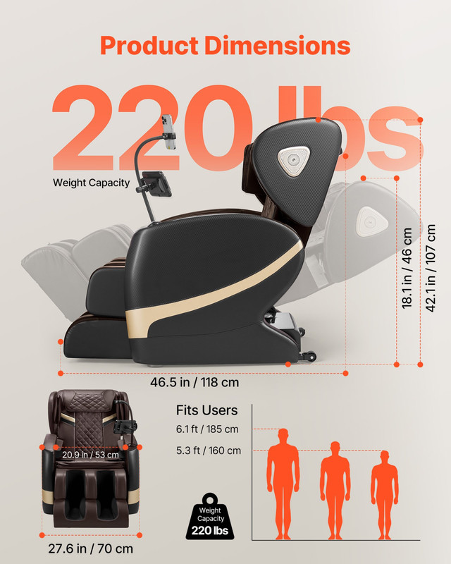 Zero Gravity Massage Chair Full Body Heat Bluetooth Airbag Recliner