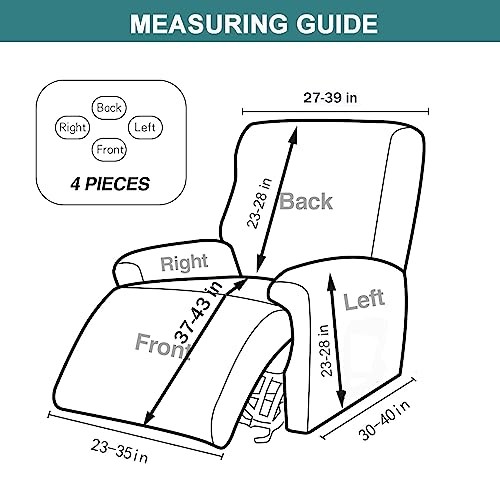 Stretch Recliner Cover 4 Pieces Electric Power Lift Recliner Chair Cover N12 gallery
