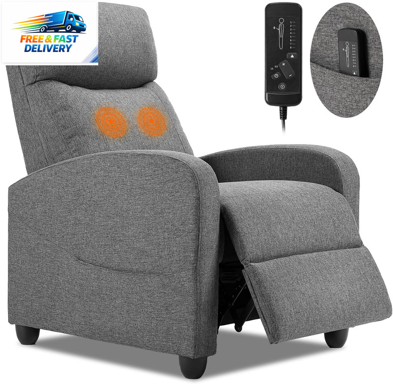 Massage Recliner Chair for Adults, Adjustable Home Theater Seating with Lumbar S
