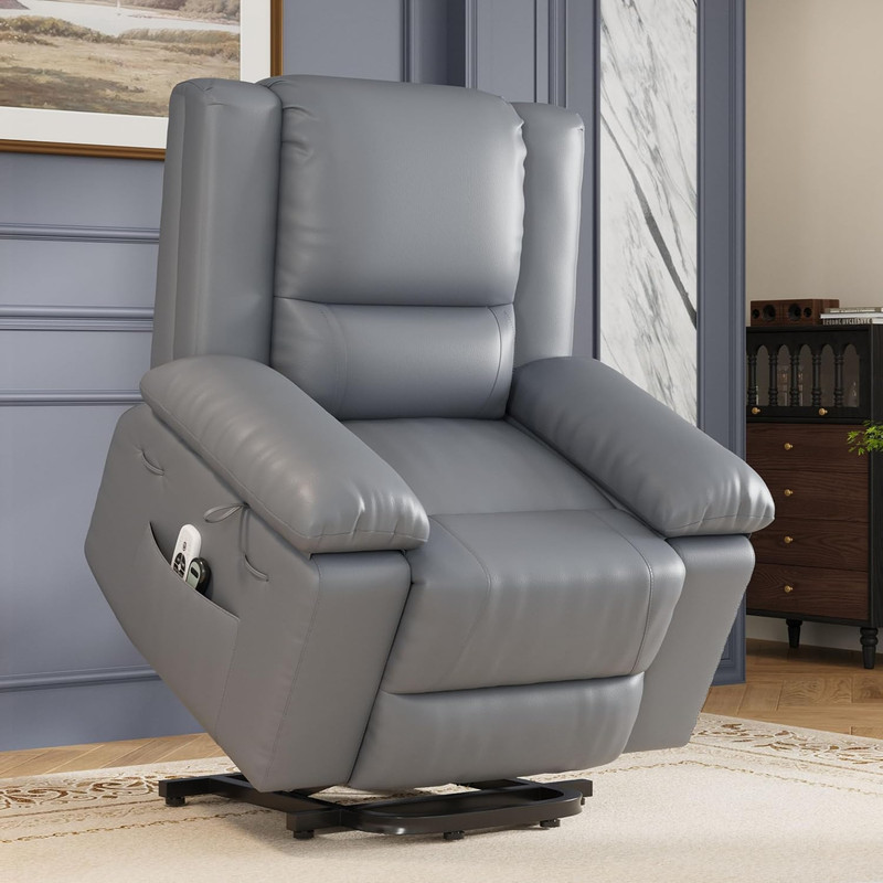 Electric Power Lift Recliner Chair with Heat & Massage for Elderly Comfort