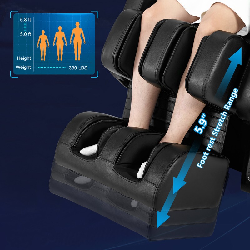New Full Body Zero Gravity Massage Chair Recliner Heat,Dual Core S-Track,12 Mode gallery