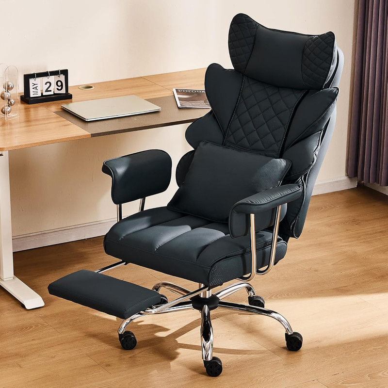 DYHOME 500 Lbs Reclining Massage Office Chair with Foot Rest, Kneading Massage H gallery