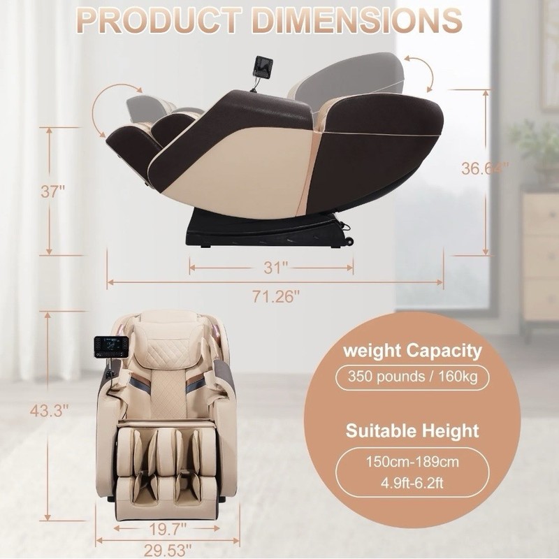 Advanabd 4D Massage Chair Full Body | Recliner W/ Heated Track Bluetooth Speaker gallery