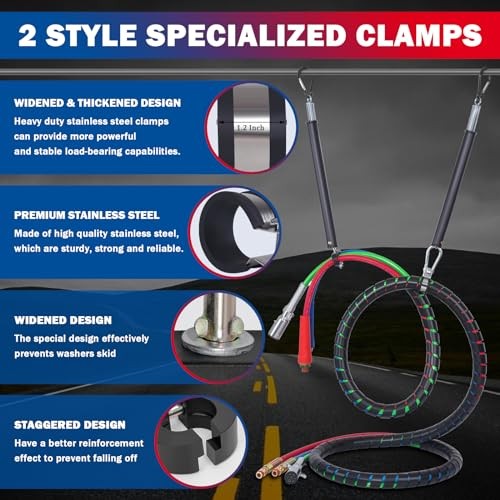12 FT Semi Truck Air Lines Kit with 2 PCS 16" Single 12 FT Single Spring gallery