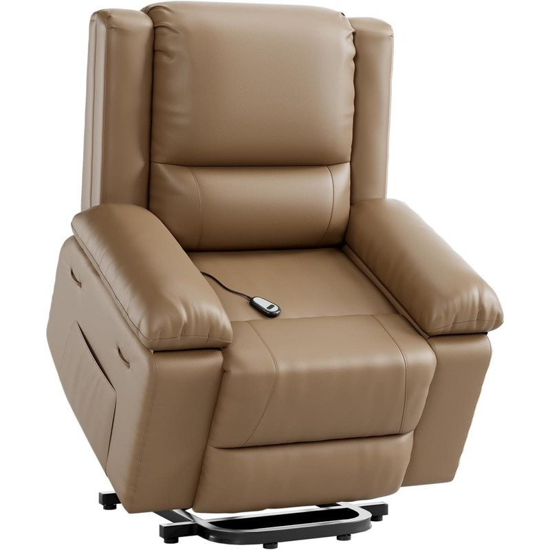 Electric Power Lift Recliner Chair for Seniors,PU w Massage,Heat&Remote Control gallery