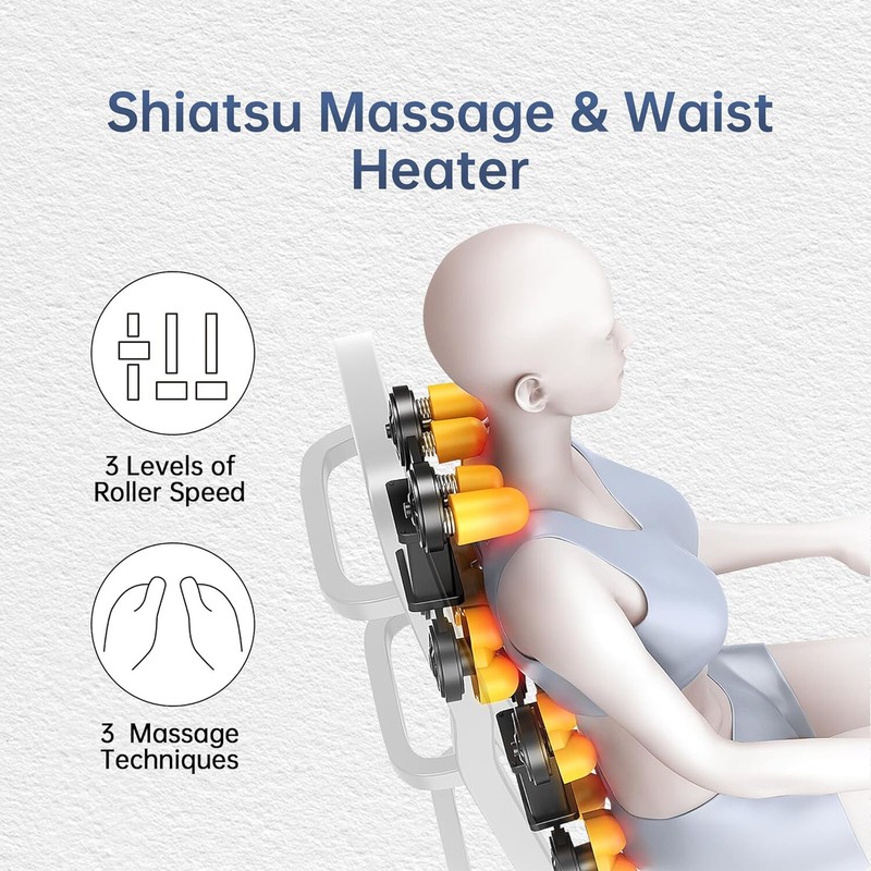 GOLD BROWN Massage Chair 8 Fixed Shiatsu Roller Zer0 Gravity W/ Heater Bluetooth gallery