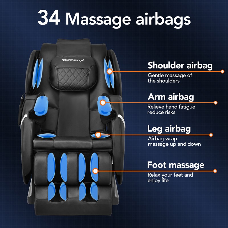 Massage Chair,Electric Shiatsu Full Body Zero Gravity Massage Recliner Chair gallery