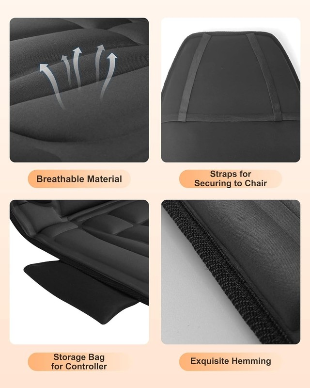Customizable Massage Chair Pad with Heating & 5 Vibrating Modes – Relax Anywhere gallery