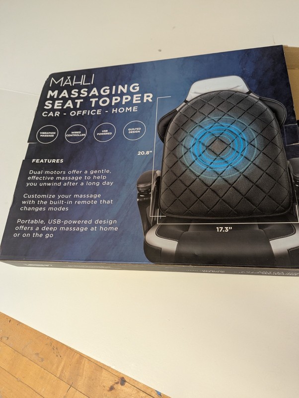Homedics Massage chair cushion for USB home or auto vibration and heated gallery