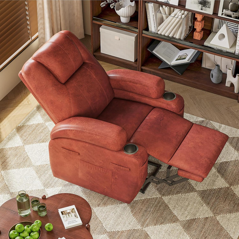 Brown Electric Power Lift Recliner Chair with Massage & Cup Holders gallery