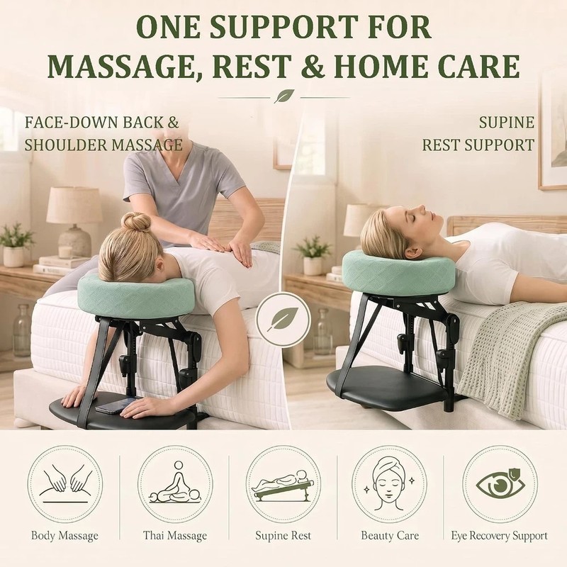 Adjustable Massage Headrest with Arm Rest - Portable Home Massage Kit gallery