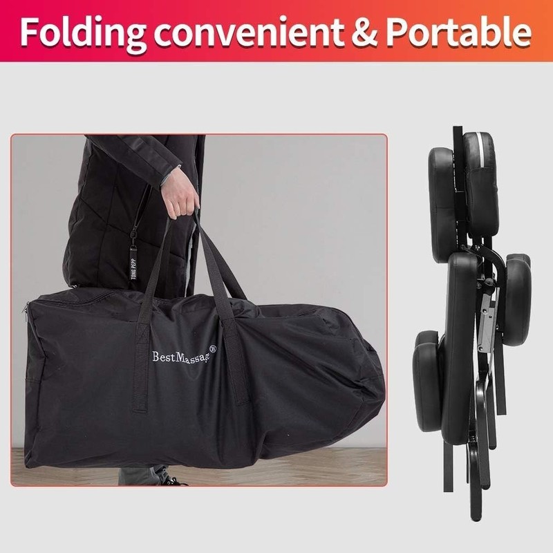 Professional Massage Chair - Lightweight Folding Leather Salon w/Carry Case gallery