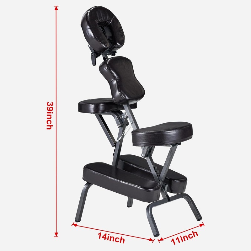 Lightweight Portable Massage Chair with Carry Case - Burgundy, Perfect for Trave gallery