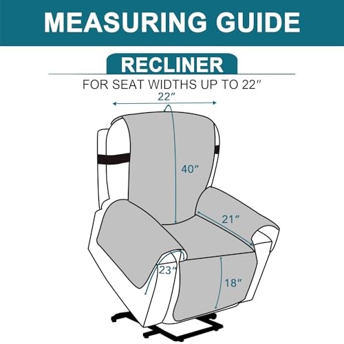 100% Waterproof Power Lift Recliner Cover for Power Lift Recliner 22" Burgundy gallery