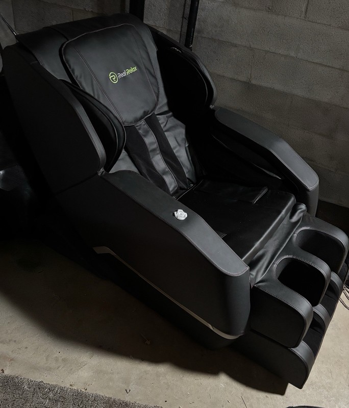 Real Relax Electric Massage Recliner Chair Black Faux Leather gallery