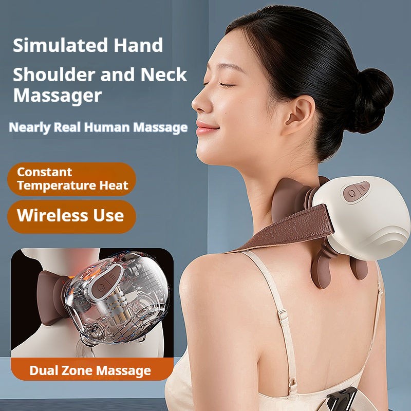 Cervical massager kneading hot compress home use trapezius muscle shoulder neck gallery
