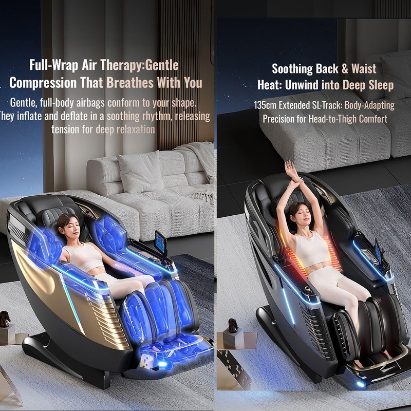 3 Year Warranty Sonic Wave 8D Flagship Zero Gravity SL-Track AI Massage Chair gallery
