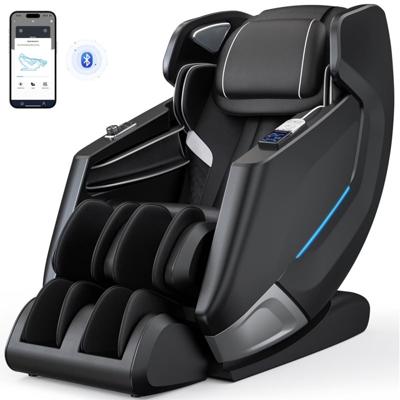 Full Body 4D Zero Gravity Massage Chair Recliner SL Track, AI Voice Control,Heat