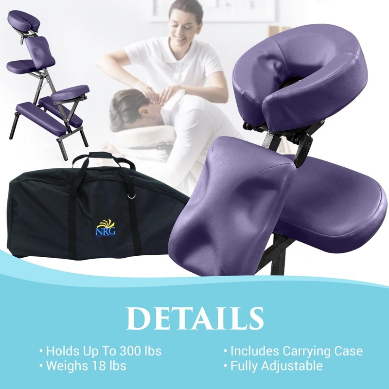 Portable Massage Chair - Fully Adjustable, Lightweight, Compact with Carrying Ca gallery