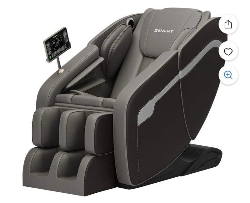 ZENART Full Body Zero Gravity Massage Chair Recliner Black Faux Leather