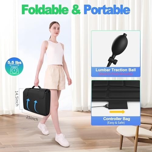 Full Body Massage Mat with Heat, Vibration Massage Mattress Pad with Black gallery