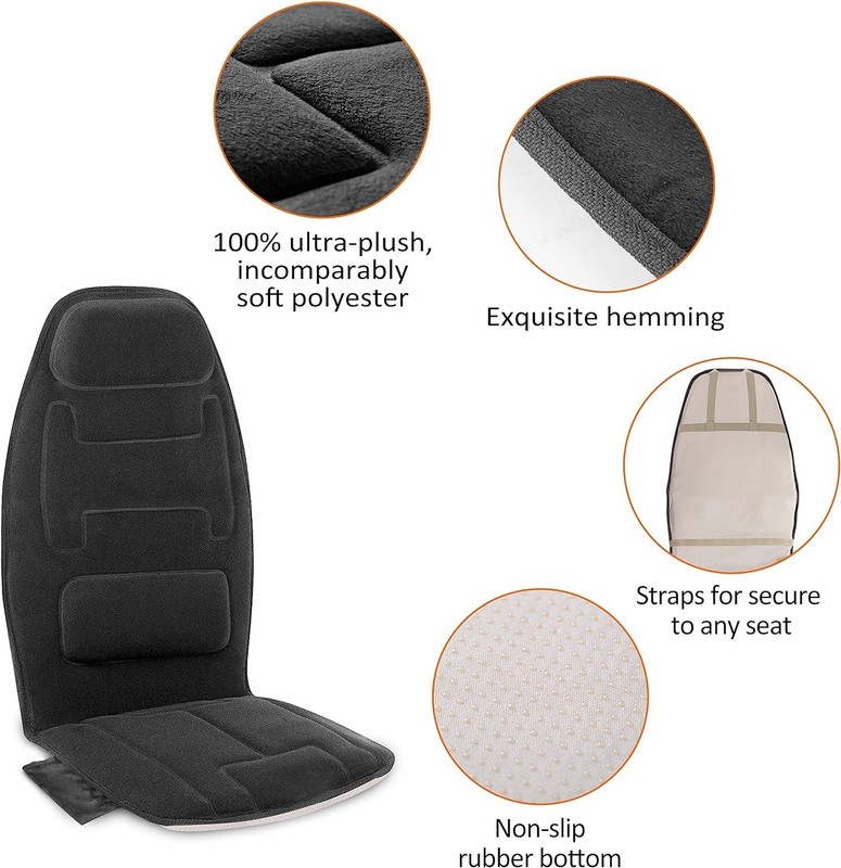 Massage Seat Cushion - Heat, Memory Foam, 10 Motors - Superior Comfort, Massage gallery