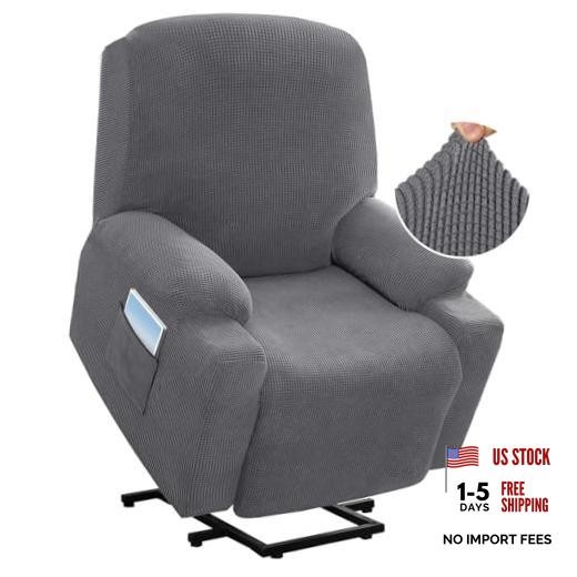 Stretch Couch Cover Recliner Cover Electric Power Lift Recliner Chair Grey