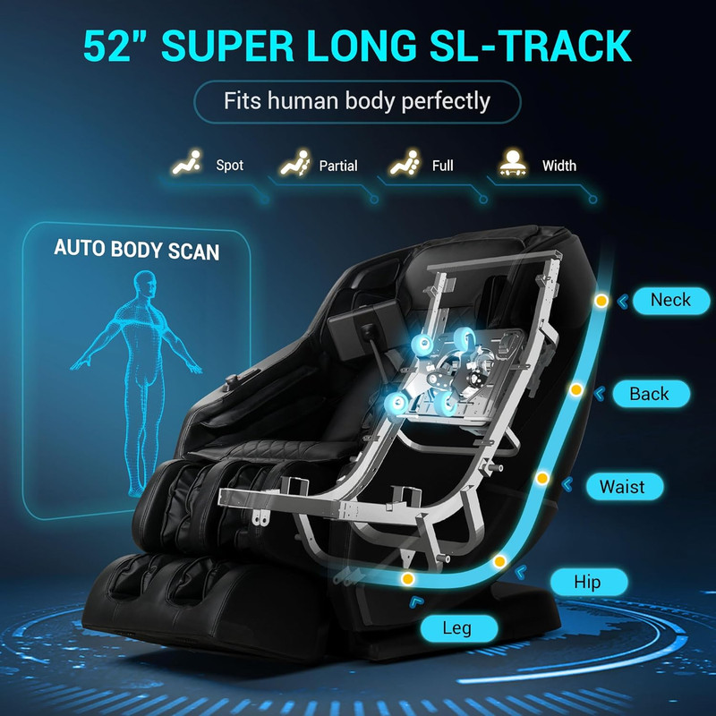 Full Body Shiatsu Massage Chair with Heat, Zero Gravity & Bluetooth Speaker gallery