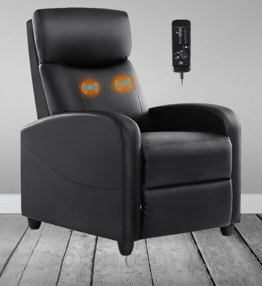 Recliner Chair With 8 Massage Modes and Timer Control, Brand New