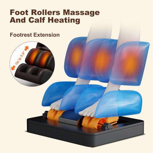 Black Full Body 3D Zero Gravity Massage Chair Recliner LCD Touch Screen Bluetoot gallery