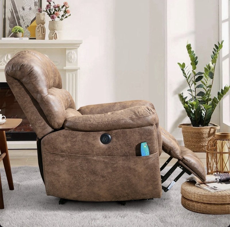 Power Lift Recliner Chair with Soothing Heat & Massage Plush Comfort gallery