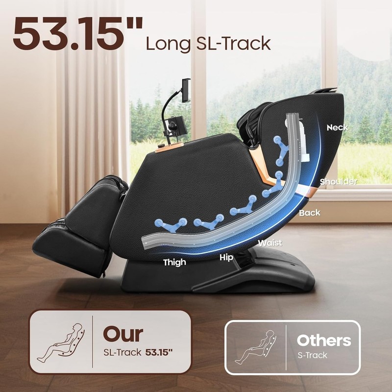4D Massage Chairs Full Body - 53.5 Extend Sl Track Shiatsu Massage Chair gallery