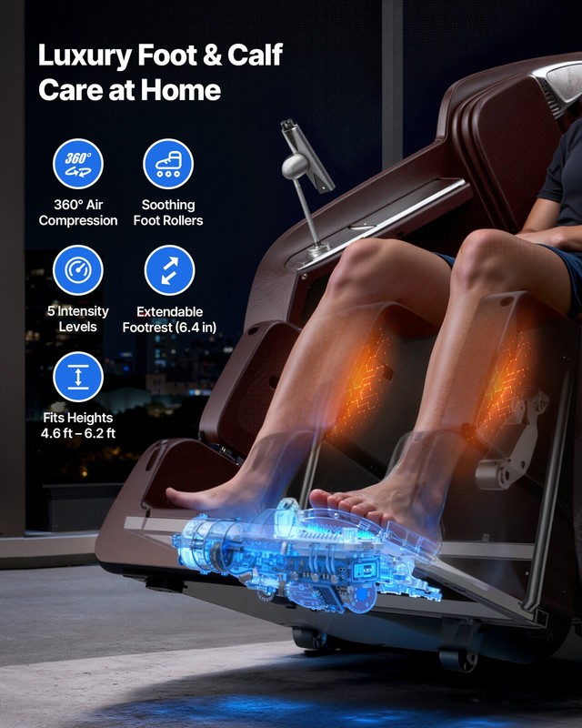 VEVOR Massage Chair Full Body 4D Massage Recliner with SL-Track & Yoga Stretch gallery