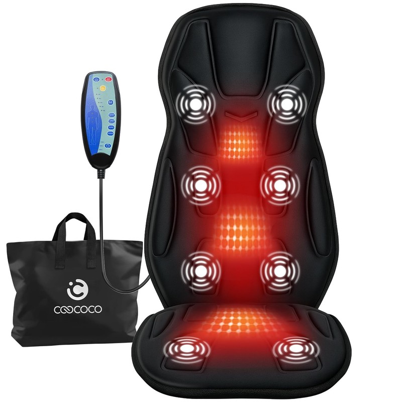 Heated Massage Chair Pad with 8 Vibration Motors, 5 Modes & 3 Intensities - Idea gallery