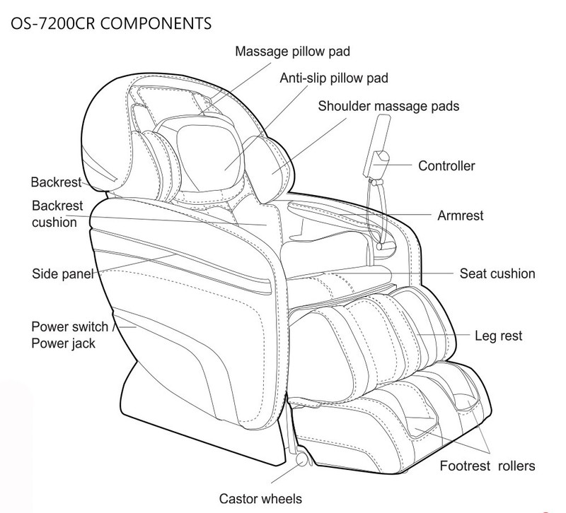 Black Osaki 7200CR Zero Gravity Massage Chair Recliner with Quad Heated Rollers gallery