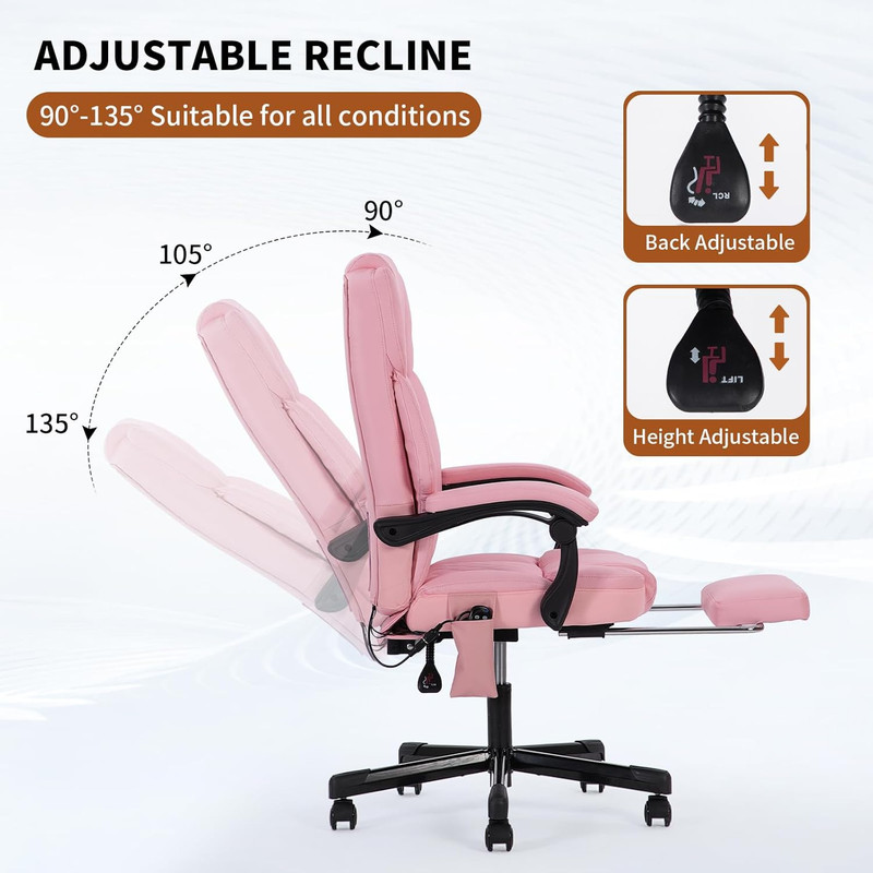 Massage Office Chair with Heat 6 Vibration Points,High Back & Heat, Executive De gallery