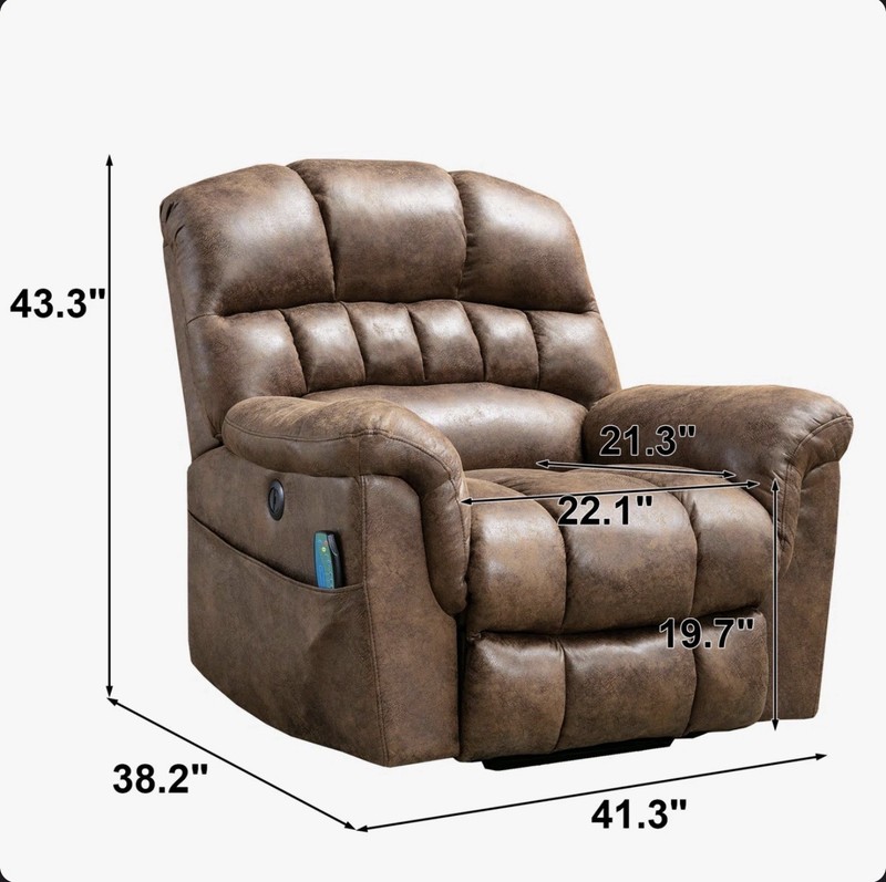 Power Lift Recliner Chair with Soothing Heat & Massage Plush Comfort gallery