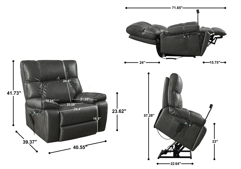 Recliner Chair with Phone Holder Electric Power Lift Recliner Chair for Elderly gallery