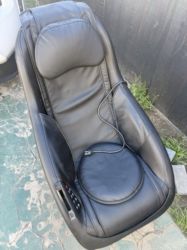 Black Faux Leather Electric Massage Chair, Model BME 358, Auto & Demo Functions gallery