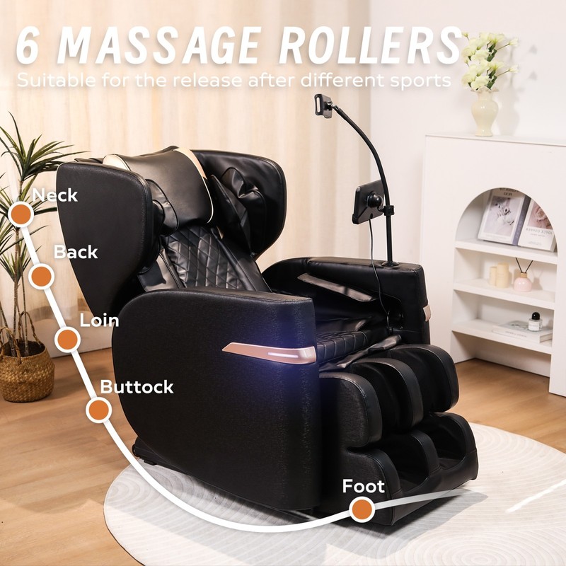 New Full Body Shiatsu Massage Chair Recliner Zero Gravity Back Heat Air Pressure gallery