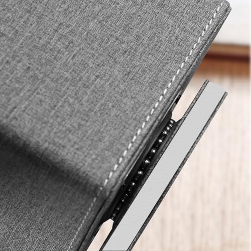 Remote Control Holder, 360° Swivel TV Remote Holder for Table, PU Square Gray gallery