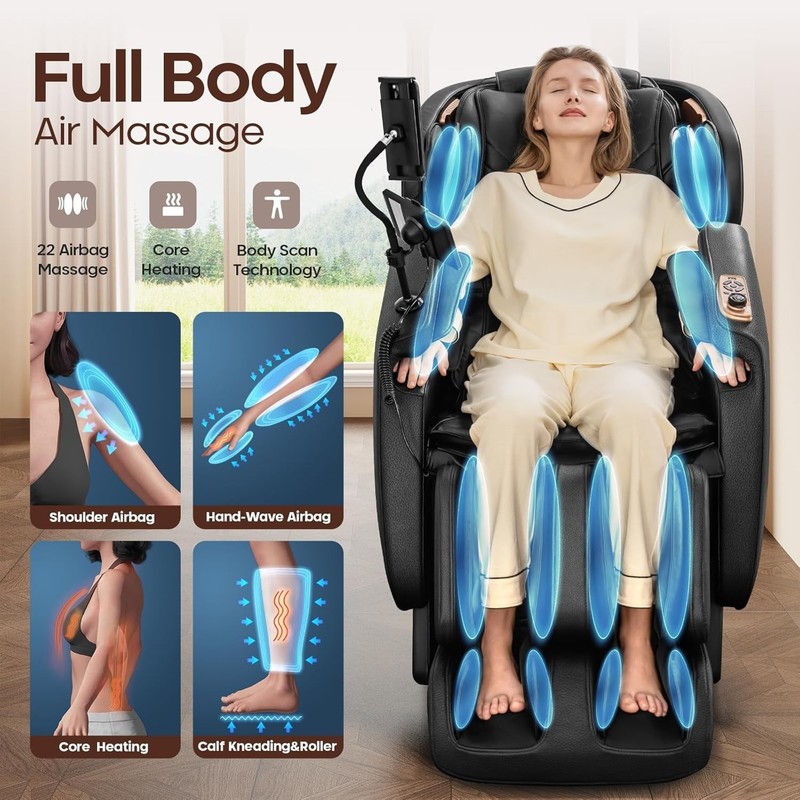 4D Massage Chairs Full Body - 53.5 Extend Sl Track Shiatsu Massage Chair gallery