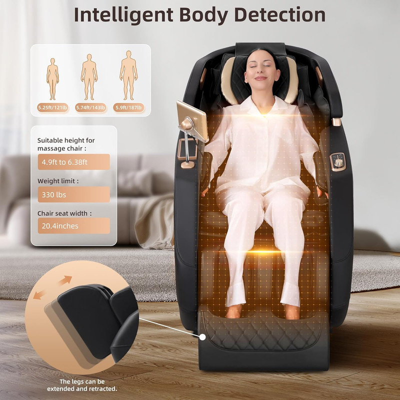 2026 4D Massage Chair Full Body, Zero Gravity Massage Chair with Sl-Track & Heat gallery