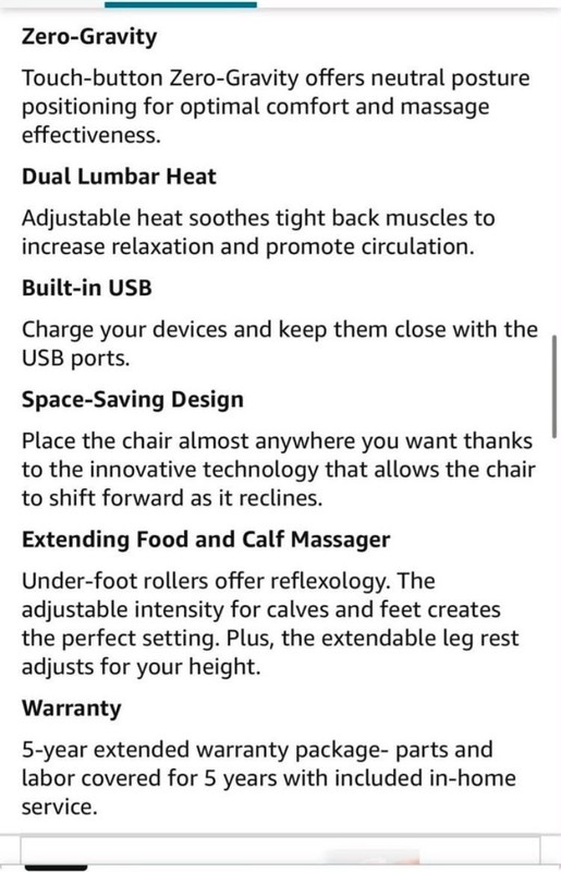 Human Touch Novo XT2 Premium Massage Chair Full Body 3D Zero Gravity Heat Remote gallery