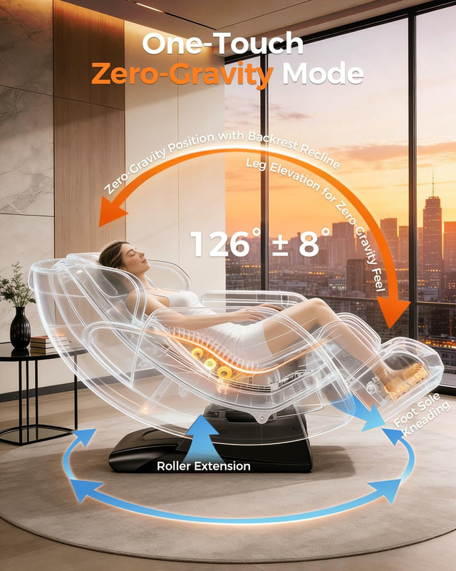 Dahaly 2026 Zero Gravity 4D Massage Chair with AI Control & Bluetooth Speaker gallery