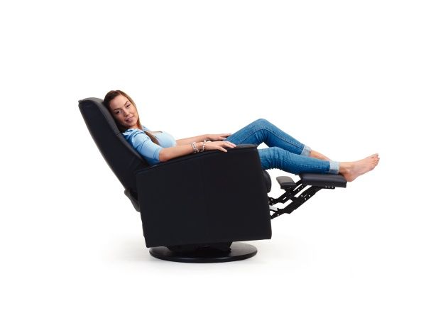 Fjords Oslo Swing Relaxer Power Electric Recliner Chair NL 129 Walnut Leather gallery