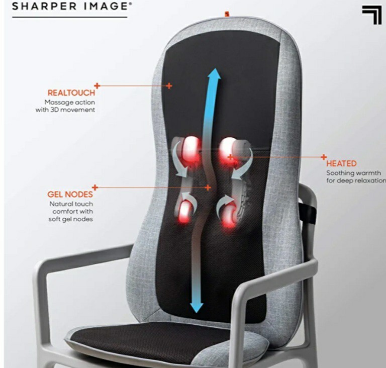 Sharper Image Gray Massage Chair Cushion - 1012644 gallery