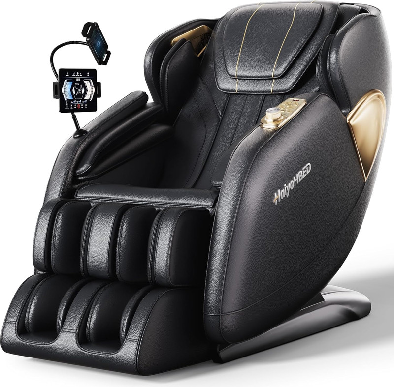 2026 Full Body Massage Chair with AI Control, Heated Recliner - Black