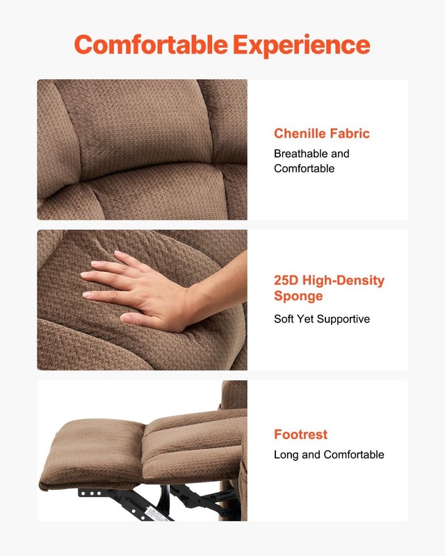 Power Lift Recliner Chair with Heat & Massage, Dual Motor, USB Port, 2 Cup Holde gallery
