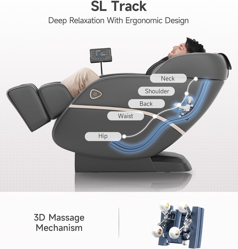 3D Full Body Massage Chair with Bluetooth, Zero Gravity & 16 Auto Modes gallery